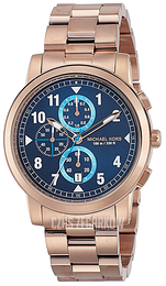 Michael Kors Paxton Niebieski/Stal w kolorze różowego złota Ø44 mm MK8550