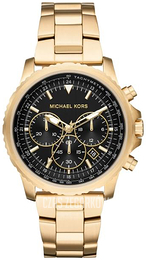 Michael Kors Czarny/Stal w odcieniu złota Ø42 mm MK8642