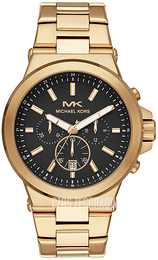 Michael Kors Czarny/Stal w odcieniu złota Ø45 mm MK8731