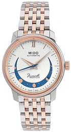 Mido Baroncelli Biały/Stal w kolorze różowego złota Ø33 mm M027.207.22.010.01