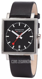 Mondaine Evo Square Czarny/Skóra A661.30343.14SBB