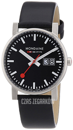 Mondaine Evo Big Czarny/Skóra Ø35 mm A669.30300.14SBB