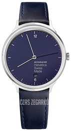Mondaine Helvetica Niebieski/Skóra Ø38 mm MH1.L2240.LD