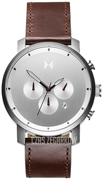 MVMT Chrono Srebrny/Skóra Ø45 mm MC01-SBRL