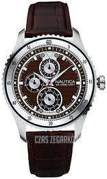 Nautica Ncs Brązowy/Skóra Ø43 mm A14582G