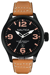 Nautica Analog Czarny/Skóra Ø50 mm A14633G