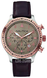 Nautica Chronograph Beżowy/Skóra Ø44 mm A17656G