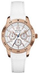 Nautica NCT Biały/Skóra Ø34 mm A18696M