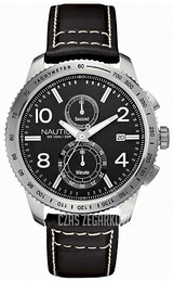 Nautica NCT Czarny/Skóra Ø46 mm A19576G