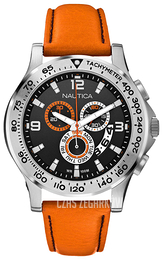 Nautica Chronograph Czarny/Skóra Ø46 mm A19607G