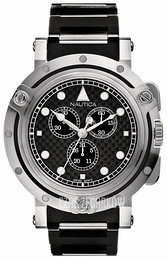 Nautica Chronograph Czarny/Stal Ø50 mm A32590G