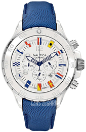 Nautica Nst Biały/Skóra Ø48 mm A43506G