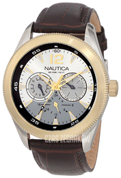 Nautica NCS Srebrny/Skóra Ø42 mm N15613G
