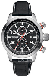 Nautica Chronograph Czarny/Skóra Ø45 mm N18546G