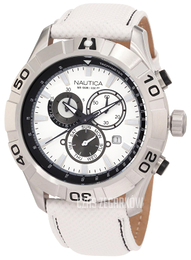 Nautica NST Biały/Skóra Ø47 mm N18629G