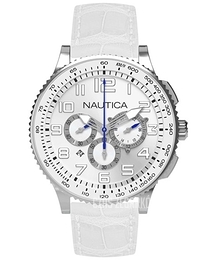 Nautica Chronograph Biały/Skóra Ø38 mm N22598M