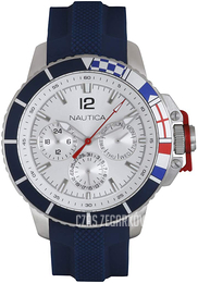 Nautica Srebrny/Guma Ø46 mm NAPBHP903