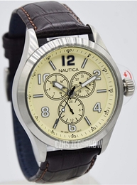 Nautica Brązowy/Skóra Ø46 mm NAPEPY003