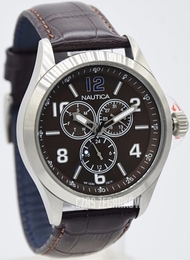 Nautica Brązowy/Skóra Ø46 mm NAPEPY005