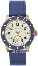 Nautica Huston Beżowy/Skóra Ø44 mm NAPHST003