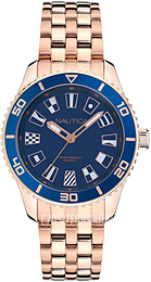 Nautica Niebieski/Stal w kolorze różowego złota Ø36 mm NAPPBS027