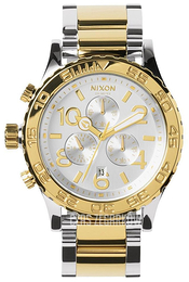 Nixon The 42-20 Srebrny/Stal w odcieniu złota Ø42 mm A0371431