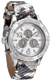 Nixon The 42-20 Biały/Skóra Ø43 mm A03784300-00