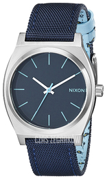 Nixon The Time Teller Niebieski/Skóra Ø37 mm A0451985