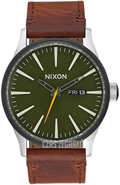Nixon The Sentry Zielony/Skóra Ø42 mm A105-2334-00