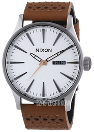 Nixon The Sentry Szary/Skóra Ø42 mm A1051752-00