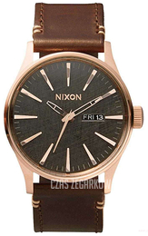 Nixon The Sentry Szary/Skóra Ø42 mm A1052001-00