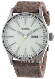 Nixon The Sentry Biały/Skóra Ø42 mm A1052388-00
