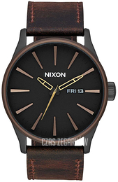 Nixon The Sentry Czarny/Skóra Ø42 mm A1052786-00
