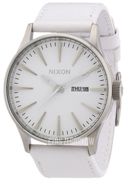 Nixon The Sentry Biały/Skóra Ø42 mm A10539100-00