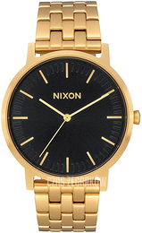 Nixon The Porter Czarny/Stal w odcieniu złota Ø40 mm A1057-2042-00