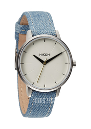 Nixon The Kensington Leather Biały/Tkanina Ø37 mm A1081601-00
