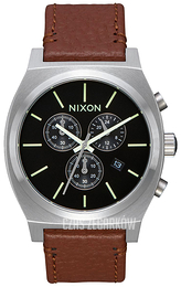 Nixon The Time Teller Czarny/Skóra A11641037-00