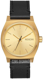 Nixon The Time Teller Żółte złoto/Skóra Ø31 mm A1172513-00