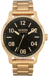 Nixon The Patrol Czarny/Stal w odcieniu złota Ø42 mm A1242-513-00