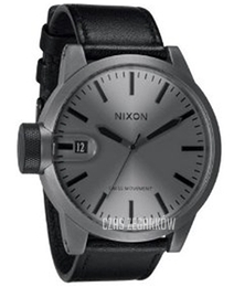 Nixon The Chronicle Szary/Skóra Ø48.5 mm A1271062-00