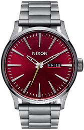 Nixon The Sentry Czerwony/Stal Ø42 mm A356-2073-00