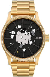 Nixon The Sentry Czarny/Stal w odcieniu złota Ø42 mm A356-3092-00