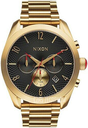 Nixon The Bullet Czarny/Stal w odcieniu złota Ø42 mm A366-510-00