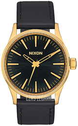 Nixon The Sentry Czarny/Skóra Ø38 mm A3771604-00