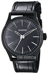 Nixon The Sentry Czarny/Skóra Ø38 mm A3771886