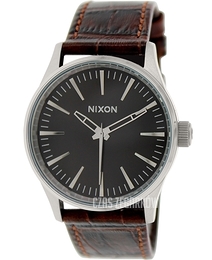 Nixon The Sentry Czarny/Skóra Ø38 mm A3771887-00