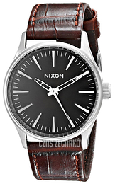 Nixon The Sentry Czarny/Skóra Ø38 mm A3771887