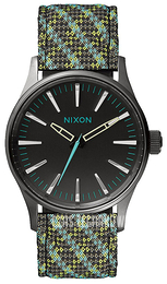 Nixon The Sentry Czarny/Skóra Ø38 mm A3771968-00