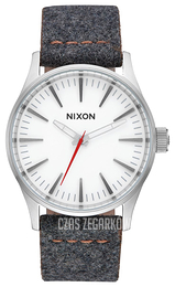 Nixon The Sentry Biały/Skóra Ø38 mm A3772476-00