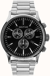 Nixon The Sentry Czarny/Stal Ø42 mm A386-000